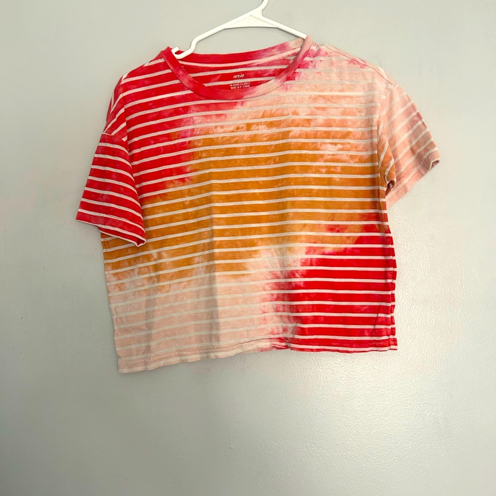 Aire stripped crop top XXS fits a Medium